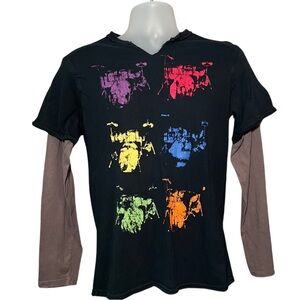 SK8Yard Distressed Drums Graphic Grunge Long Sleeve Tee Shirt Youth XL Adult S/M